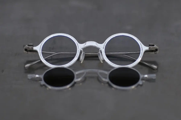 Rigards*ziggy chen chalk white/silver frame transparent + dark gray lens glasses RG1911CU (RG1911)